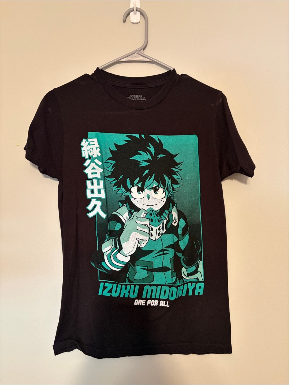 Izuku Midoriya Black & Teal Graphic Tee